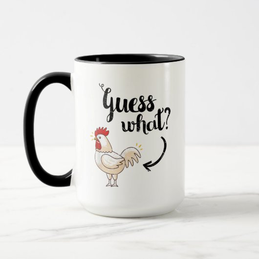 grappige kipliefhebbers voegen monogram toe mok (Links)