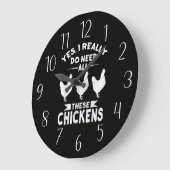 grappige kipliefhebbers woord kunst Grote klok (Hoek)