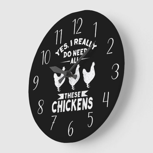 grappige kipliefhebbers woord kunst Grote klok (Hoek)