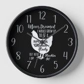 grappige kipliefhebbers woord kunst Grote klok (Voorkant)