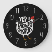 grappige kipliefhebbers woordkunst grote klok (Voorkant)
