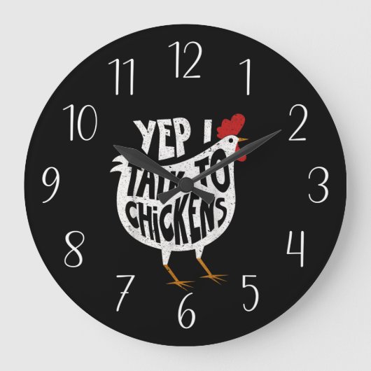 grappige kipliefhebbers woordkunst grote klok (Voorkant)