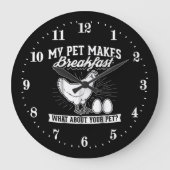 grappige kipliefhebbers woordkunst grote klok (Voorkant)