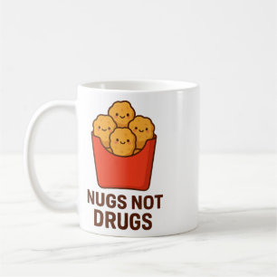 Grappige Kipnugget Humor, Nugs Niet Drugs _1 Koffiemok