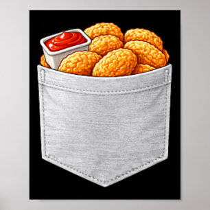Grappige kipnugget in nepzak coole novelty H Poster