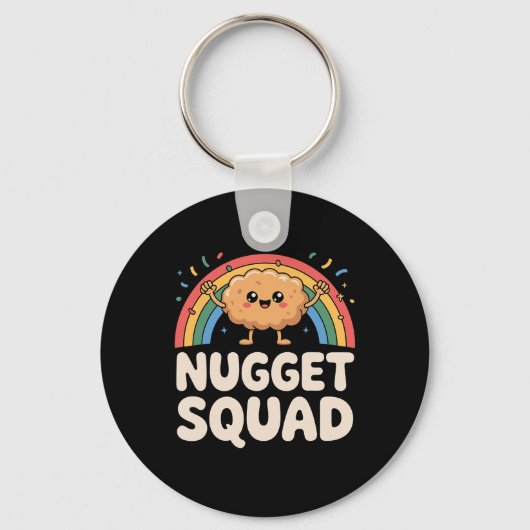 Grappige Kipnugget Kunst Voor Mannen Vrouwen Kinde Sleutelhanger (Voorkant)
