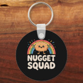 Grappige Kipnugget Kunst Voor Mannen Vrouwen Kinde Sleutelhanger (Voorkant)