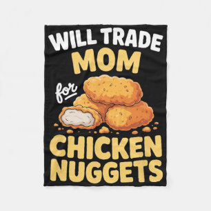 Grappige kipnuggets houden van kip kipnugget fleece deken