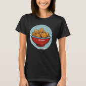 Grappige kipnuggets in kostuum t-shirt (Voorkant)