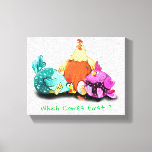Grappige Kippen Canvas Print - Aangepaste tekst