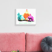 Grappige Kippen Canvas Print - Aangepaste tekst (Insitu (Woonkamer))