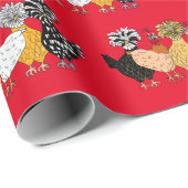 Grappige Kippen en Poolse Kippen Cadeaupapier (Rol Hoek)