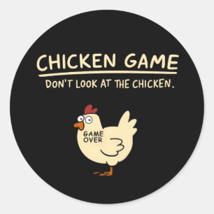 Grappige Kippen Game T-shirt   Kijk niet naar de K Ronde Sticker