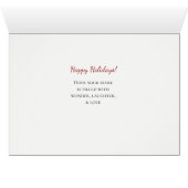 Grappige kippen in het licht kerst Kaart (Binenzijde Horizontaal (Onderkant))