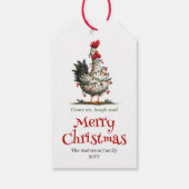 Grappige Kippen Kerst Cadeautag Met Eigen Naam Cadeaulabel (Achterkant)