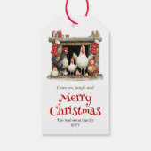 Grappige Kippen Kerst Cadeautag Sjabloon Cadeaulabel (Achterkant)