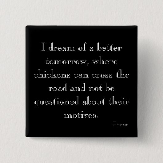 Grappige kippen kruisen magneet vierkante button 5,1 cm (Voorkant)