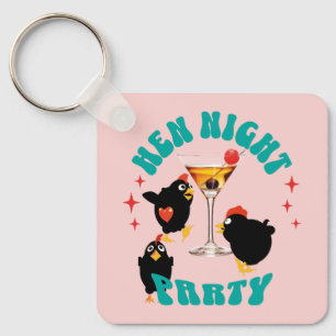 Grappige Kippen Nacht Feest Grappige Kip Sleutelhanger
