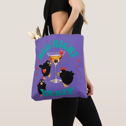 Grappige Kippen Nacht Feest Grappige Kip Tote Bag (Dichtbij)