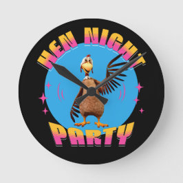 Grappige Kippen Nacht Kippenfeest Humor Ronde Klok