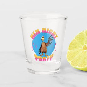 Grappige Kippen Nacht Kippenfeest Humor Shot Glas
