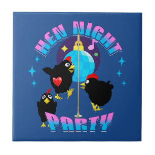 Grappige Kippen Nacht Kippenfeest Humor Tegeltje