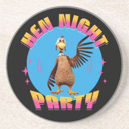 Grappige Kippen Nacht Kippenfeest Humor Zandsteen Onderzetter