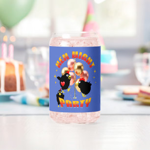 Grappige Kippen Nachtfeest Grappige Kip Blikvorm Glas