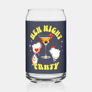 Grappige Kippen Nachtfeest Grappige Kip Blikvorm Glas