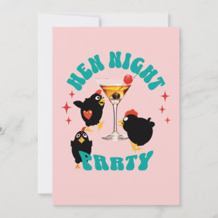 Grappige Kippen Nachtfeest Grappige Kip Kaart
