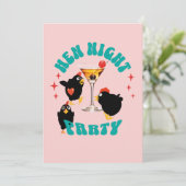 Grappige Kippen Nachtfeest Grappige Kip Kaart (Staand voorkant)
