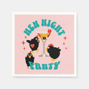 Grappige Kippen Nachtfeest Grappige Kip Servet