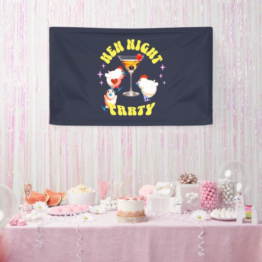 Grappige Kippen Nachtfeest Grappige Kip Spandoek (Feest)