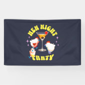 Grappige Kippen Nachtfeest Grappige Kip Spandoek (Horizontaal)