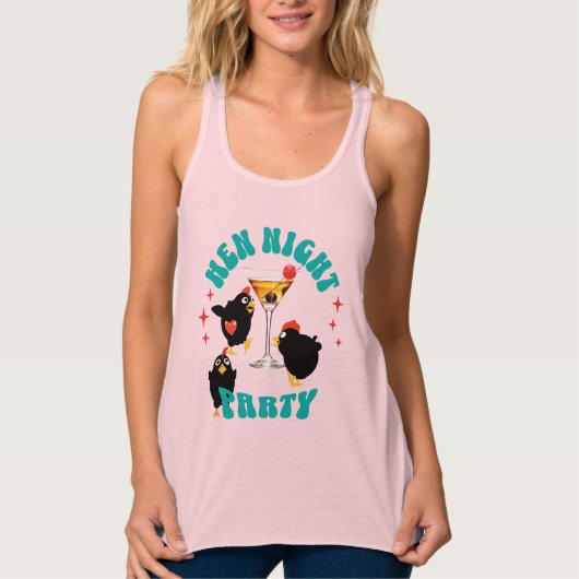 Grappige Kippen Nachtfeest Grappige Kip Tanktop (Voorkant)