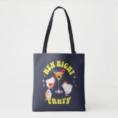 Grappige Kippen Nachtfeest Grappige Kip Tote Bag (Voorkant)