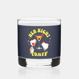 Grappige Kippen Nachtfeest Grappige Kip Whisky Glas