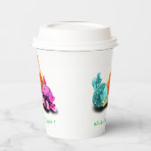 Grappige Kippen Papieren Bekers - Aangepaste Tekst (Links)