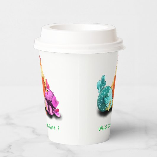 Grappige Kippen Papieren Bekers - Aangepaste Tekst (Rechts)