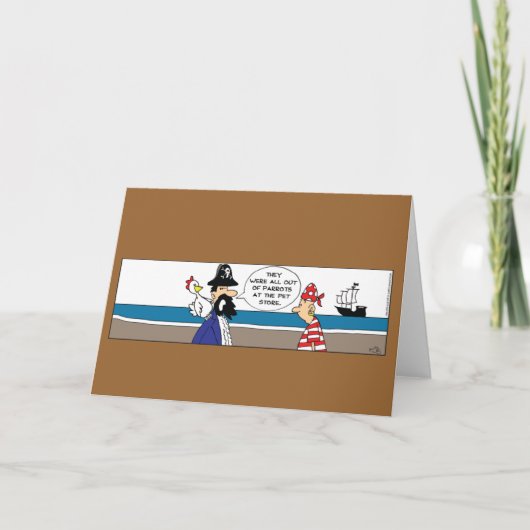 Grappige Kippen Piraat Kaart (Voorkant)