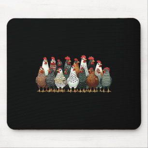 Grappige Kippen Squad Boerderij Liefhebber Vintage Muismat