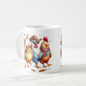 Grappige kippen voor haar kippenliefhebber koffiemok (Voorkant links)