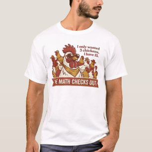 Grappige Kippen Wiskunde Klopt Koele Koppel 15 Hen T-shirt