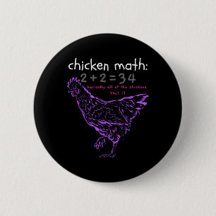 Grappige Kippen Wiskunde  Ronde Button 5,7 Cm