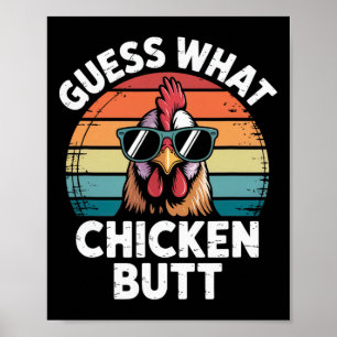 Grappige Kippenboer Boerderij Raad Wat Kippenkont Poster