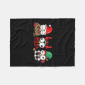 Grappige kippenboer voor familie Kerstmis Fleece Deken (Voorkant (Horizontaal))