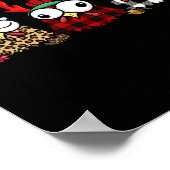 Grappige kippenboer voor familie Kerstmis Poster (Hoek)