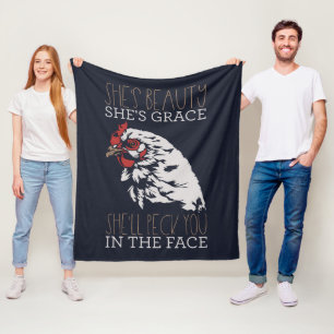 Grappige Kippenboer Zij is Grace Schoonheid Fleece Deken