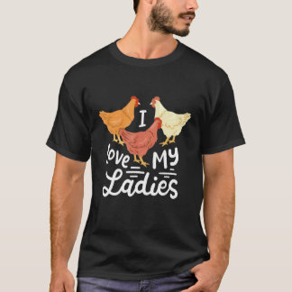 Grappige Kippenfokkers Ik Hou Van Mijn Dames T-shirt
