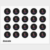 Grappige Kippenjockey Trump Meme Ronde Sticker (Vel)